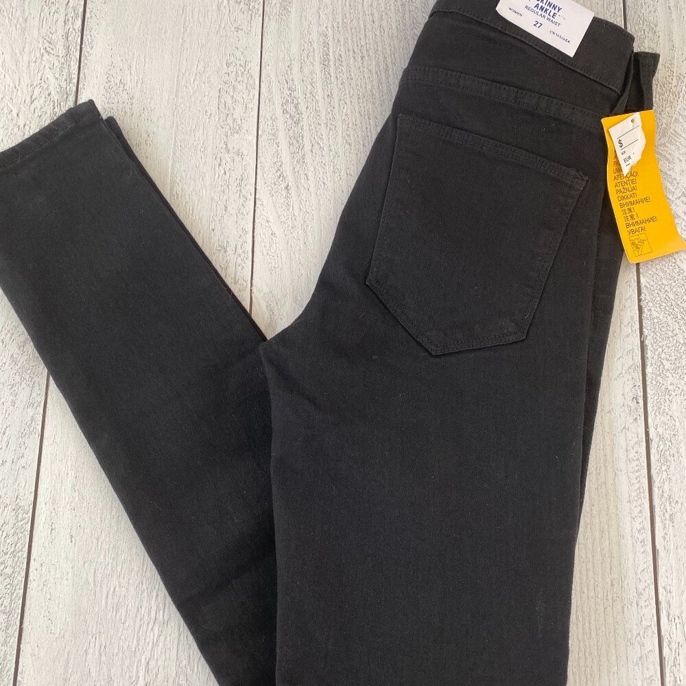 H&M Ladies Black Denim Skinny Jeans Size 27